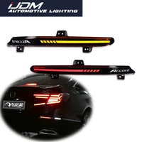 led reflector rear bumper tail light for honda accord 2018 2019 2020 brake lamp w dynamic turn signal alphabet style smoke lens