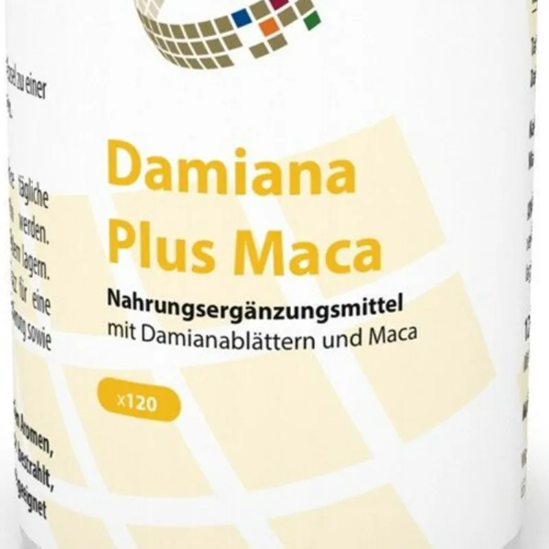 Damiana 500mg + Maca 100mg 120 cap sules of Damiana leaves Maca powder