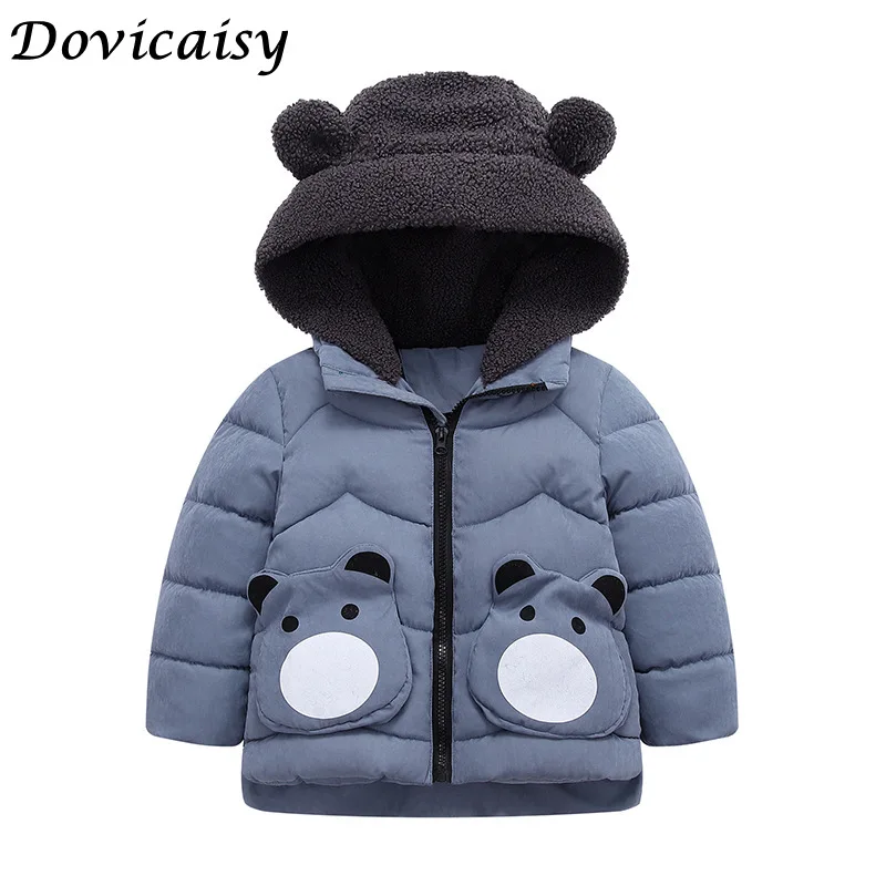 Детское пальто зимнее с принтом для девочек теплое утепленное Зимняя верхняя