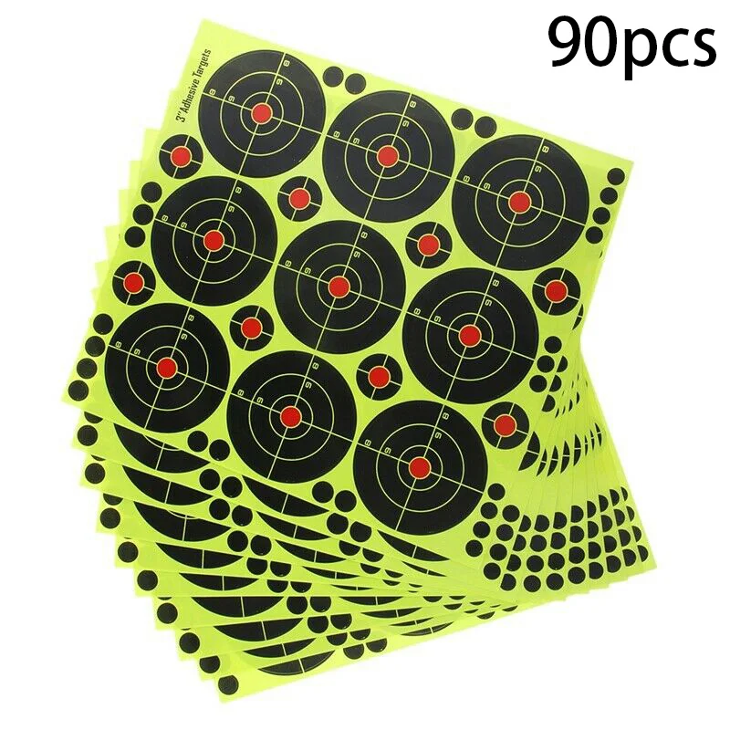 

90pcs 3 Inch Per Pack Splash Flower Target Adhesive Reactivity Shoot Target Aim For Gun / Rifle / Pistol Binders Targete Sets