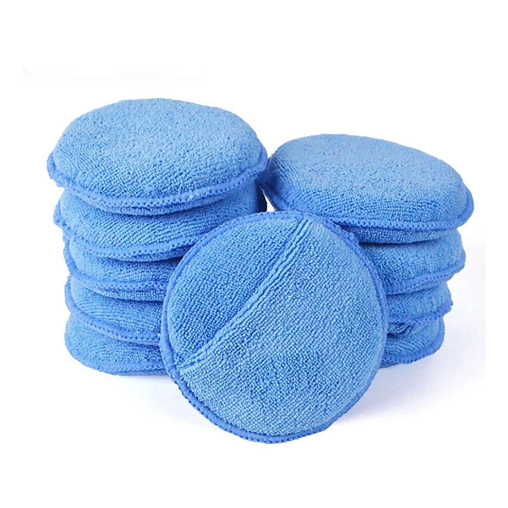 

10pcs Waxing Sponge Car Cleaning Soft Vehicle Accessories Foam Applicator Car Wax Sponge Dust Remove Auto Care Polishing Pad