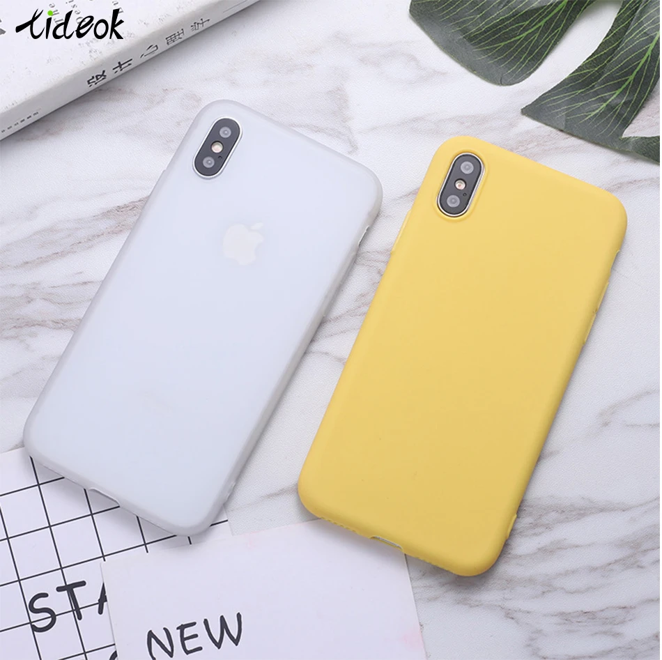 Однотонный силиконовый чехол для телефона iphone XR X XS Max 6 6S 7 8 Pluss