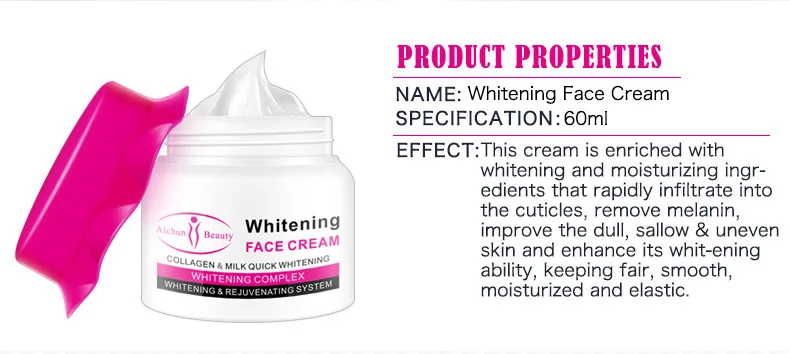 

Milk Collagen Protein Whitening Face Creams Repair Anti-aging Refreshing Brighten skin tone Deep hydration Moisturizing cream