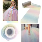 Тюль в рулоне, 10 ярдоврулон, Радужные Блестки, кристалл, сделай сам, подарки, юбка-пачка, украшение для дома и свадьбы, ИД Мубарак, Декор