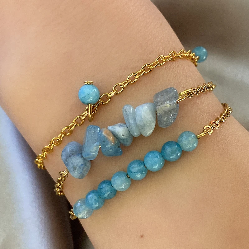 FFWFF ручной работы натуральный камень кристалл нержавеющая сталь Золотая чакра