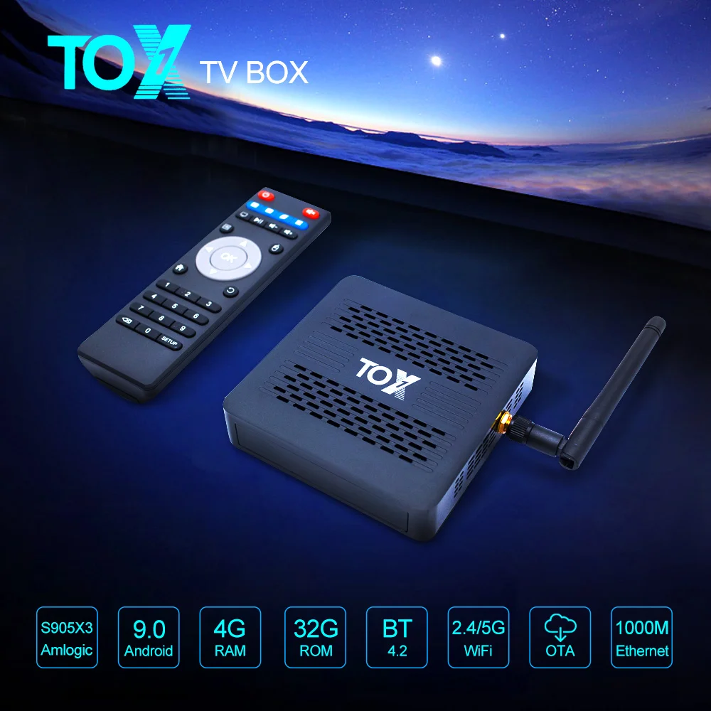 ТВ-приставка TOX1 Android 2021 Amlogic S905X3 приставка для Smart TV 4 Гб RAM 32 ГБ ROM 2 4G 5G Wi-Fi Bluetooth 1000M LAN