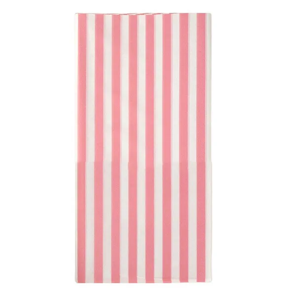 pink 137X274 см полосатая пластиковая одноразовая скатерть, скатерть для свадьбы, дня рождения, вечеринки, прямоугольная скатерть, салфетки - Цвет: pink