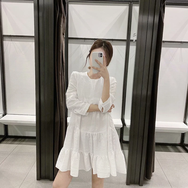 HiloRill 2020 женское повседневное плиссированные мини платья весеннее элегантное