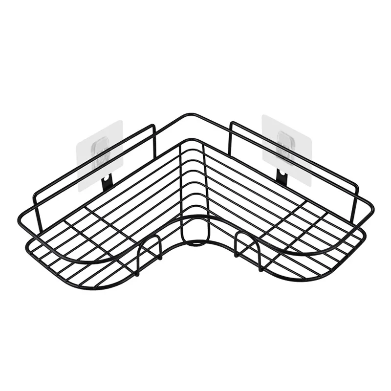 

Multifunctional Storage Rack Bathroom Kitchen Nail-free Wall Storage Rack Seamless Wall Hanging Wrought Iron Storage Rack