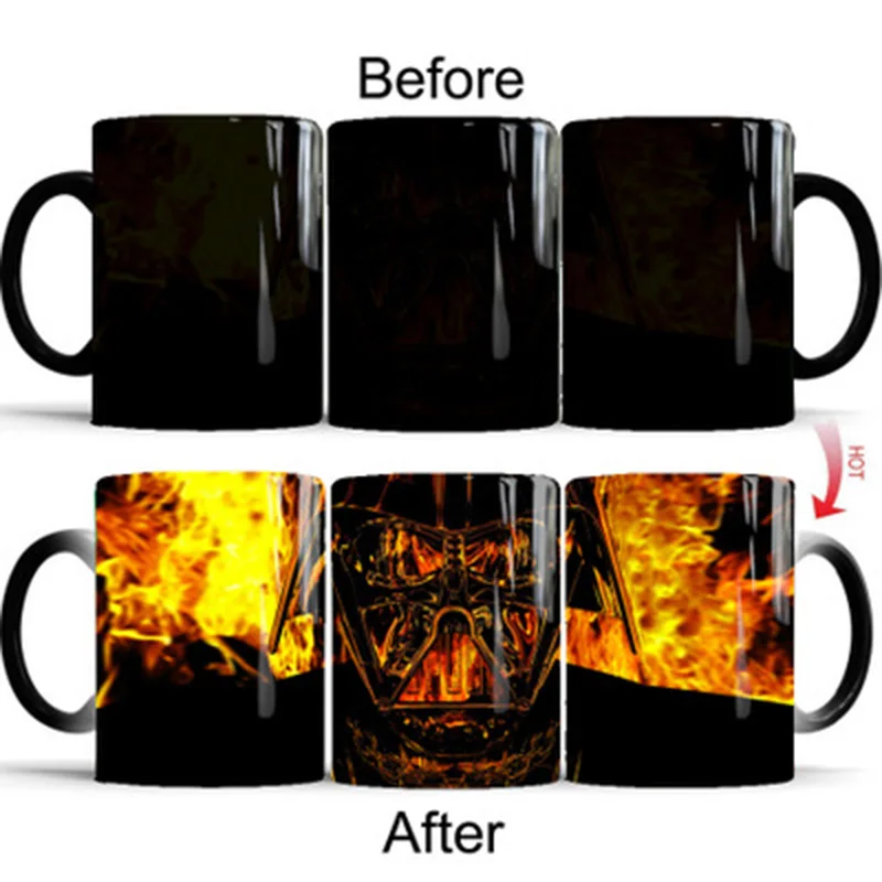Style H Mug Новинка 350 мл Звёздные войны световой меч Термокружка изменяющая цвет кружка кофейная чашка чувствительные морфинговые кружки температура зондирования подарок на день рождения - Цвет: Style H Mug