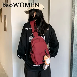 baowomen vogue nylon chest bag rucksack knapsack famous travel casual male one shoulder bags sling daypack for women gifts free global shipping
