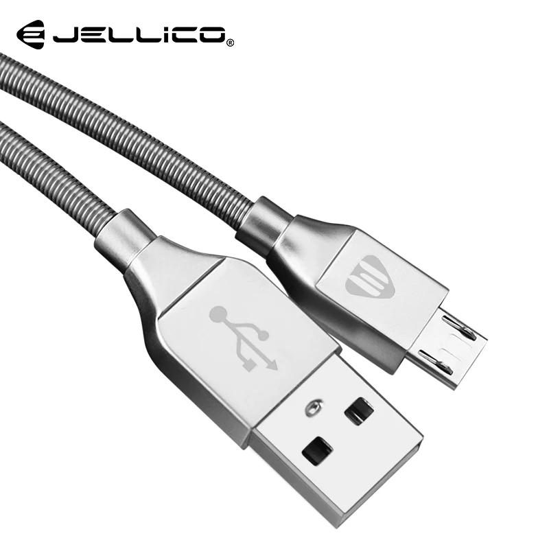 Кабель Micro USB Jellico 100 см 2 А В металлической оплетке|Кабели для мобильных телефонов|