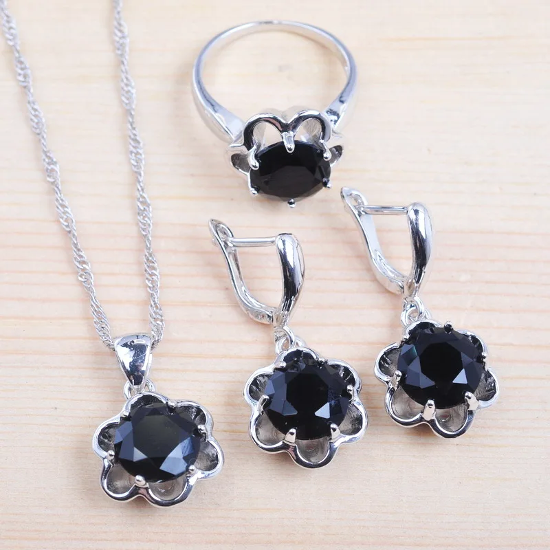 Женский комплект ювелирных изделий серебристого цвета Свадебные украшения с