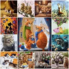 рисуй сам хобби раскраска по номерам Набор для рисования по номерам, сложность 3 звезды, 30 цветов кошка три кошки картина по номерам животное 40x50 на холсте купить в москве отправить из россии