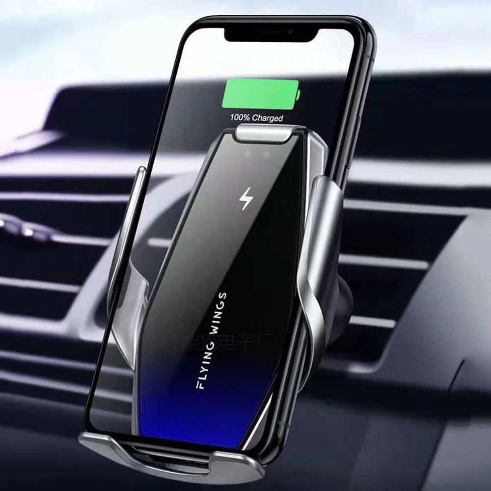 S7 Automatic Clamping Car Wireless Charger 15W Quick Charge for Iphone 11 Pro XR XS Huawei P30 Infrared Sensor Phone Holder | Мобильные