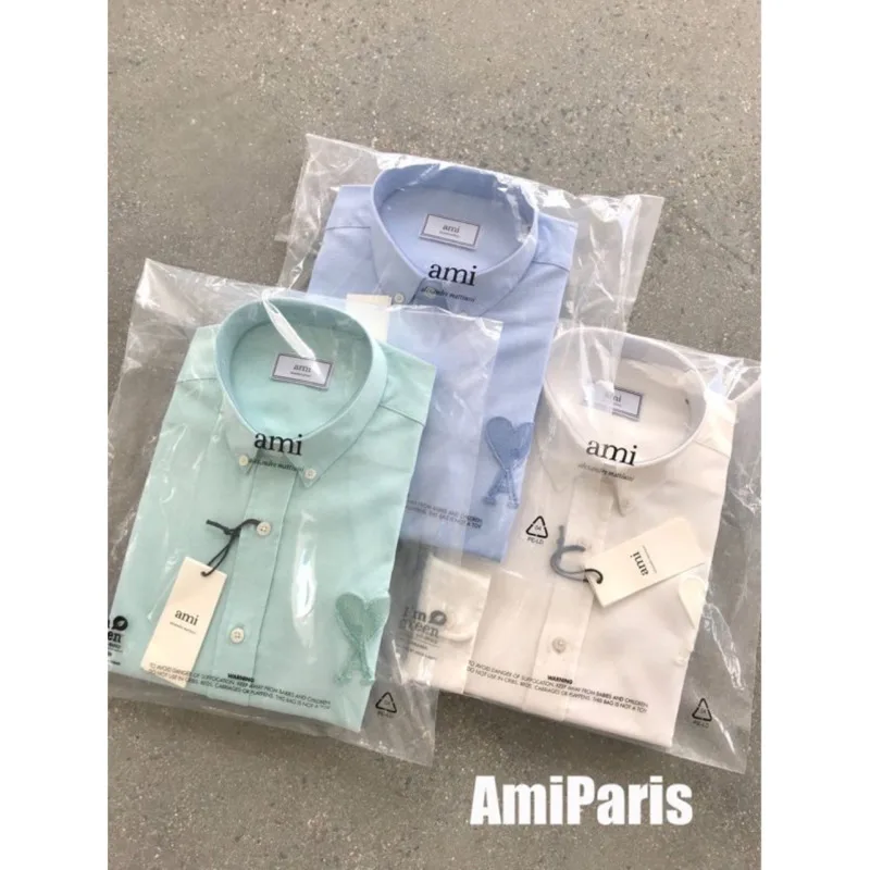 2021 new love cardigan long sleeve fresh sweet single breasted cotton solid color men's and women's shir