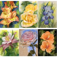 new 5d diy diamond painting scenery cross stitch full square round drill flowers diamond embroidery home decor manual art gift