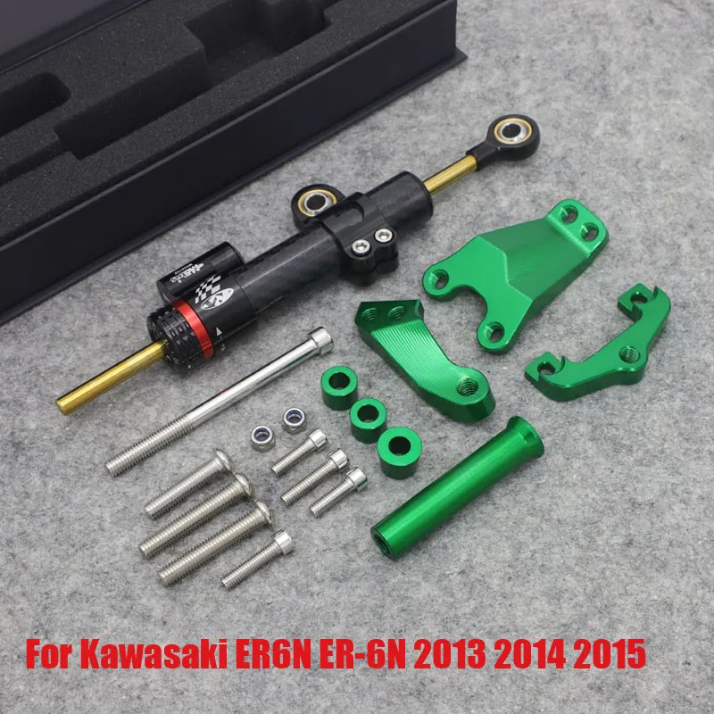 

Для Kawasaki ER6N ER-6N 2013 2014 2015 2016 CNC Алюминиевые Регулируемые мотоциклы стабилизатор рулевого управления кронштейн крепления демпфера