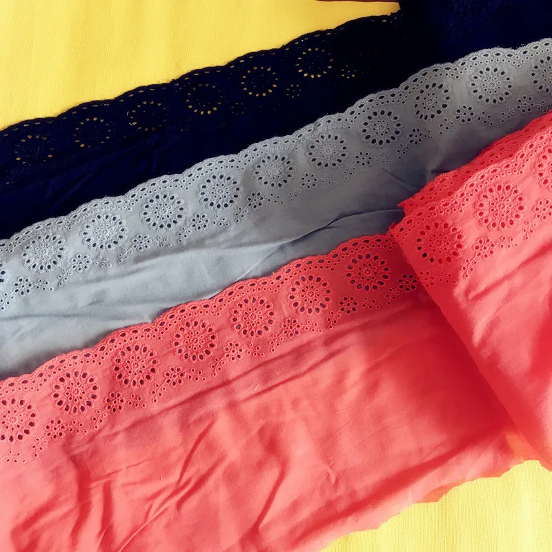 

5yards/lot 20CM Cotton Embroidery Lace Trim Openwork Cloth DIY Clothing Accessories Curtains