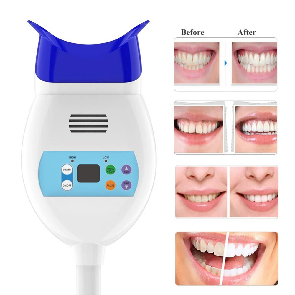 1 Pcs Cold Blue Light Teeth Whitening Machine Light Machine Oral LED Beauty Instrument Beauty Equipment Plug Optional Oral Care
