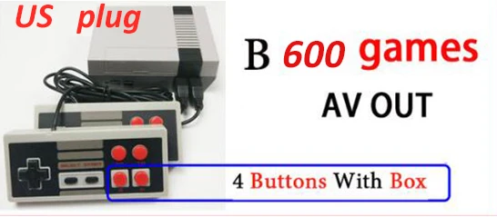 600games US Встроенный 500/600 игр Мини ТВ игровая консоль 8 бит Ретро Классический Ручной игровой плеер AV выход видео игры игрушки с панелью подарки - Цвет: 600games US