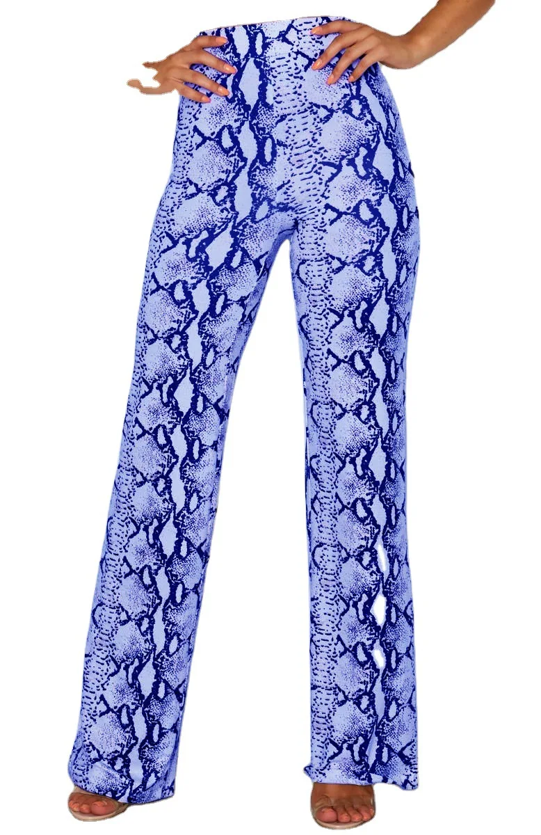 

Donsignet Women's Pants New Fashion Spring and Autumn Snake Print Wide-leg Women's Loose Pants Stacked Streetwear Women