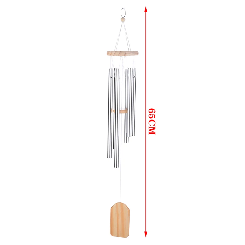 

6 Tubes Metal+Wood Wind Chime Home Outdoor Garden Yard Decor Wind Chimes Tubes Windchime Hanging Ornament