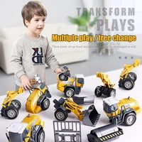childrens 155 simulation alloy sliding toy car model engineering excavator set lifting concrete truck shovel boy holiday gift
