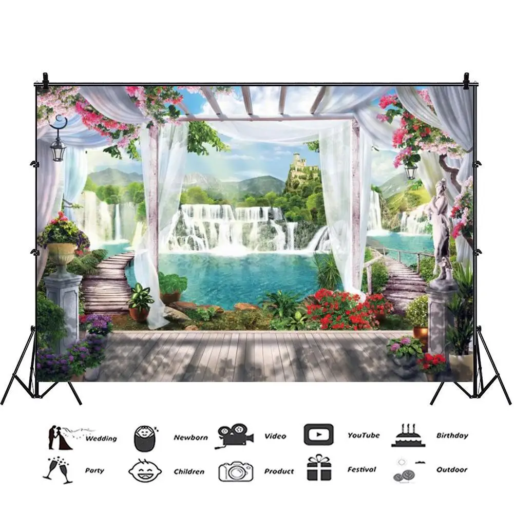 Дворцовый ретро стиль римская колонна Архитектура живописного пейзажа на