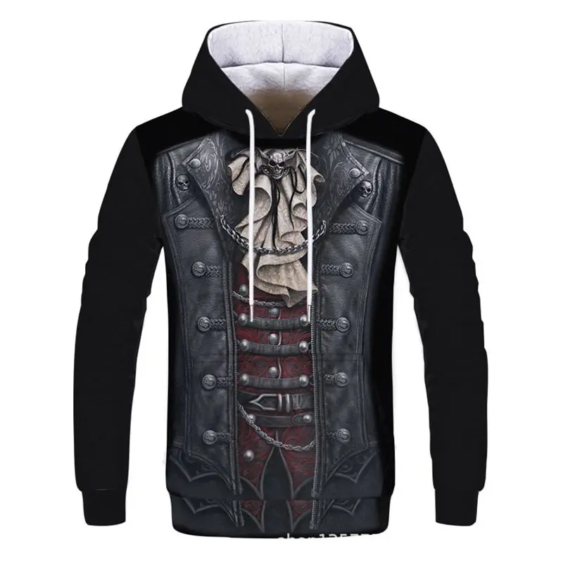 Новинка распродажа худи с 3D рисунком черепа для мужчин и женщин 2018 новая мода