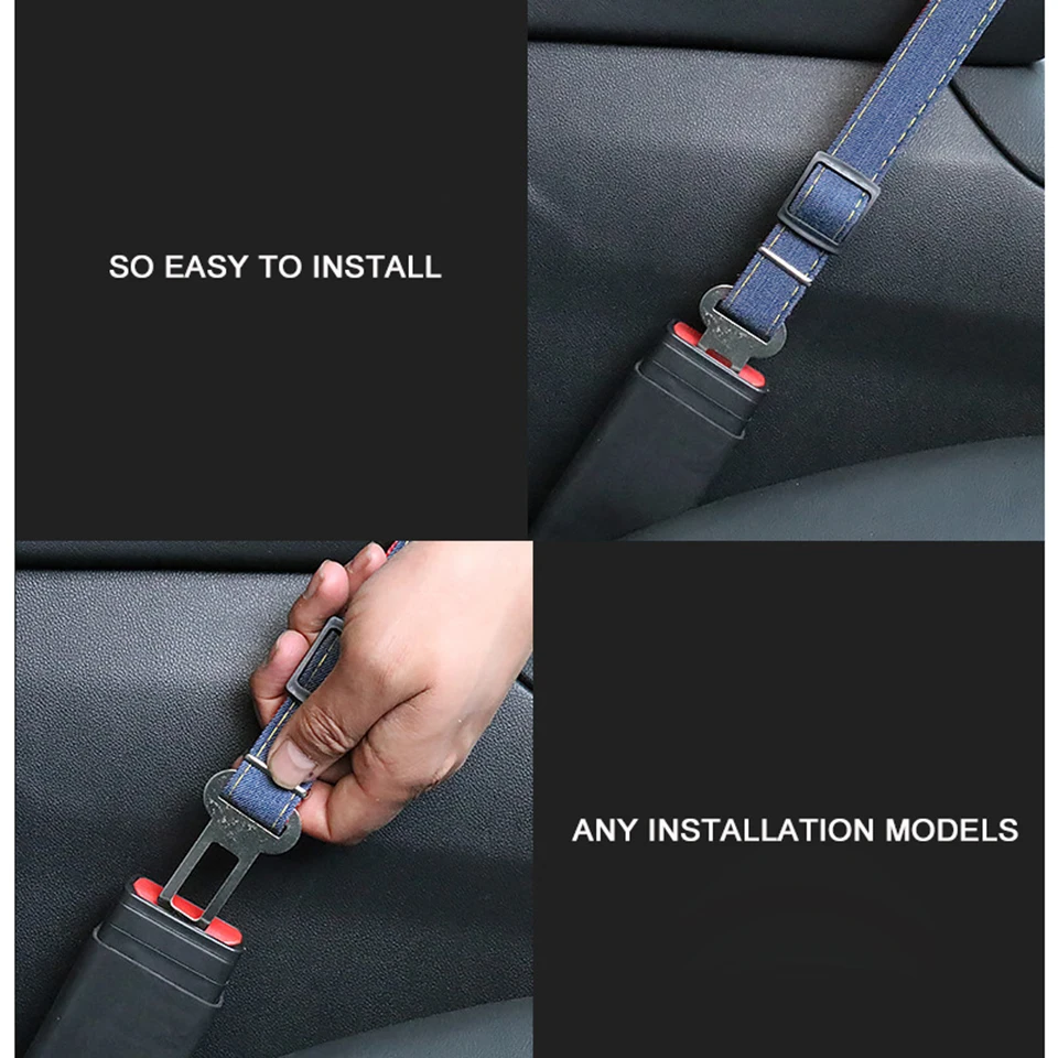 Ремень безопасности Copetsla для собак и кошек регулируемый поводок из денима щенков