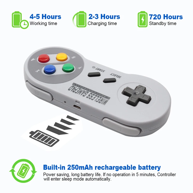 Wireless Gamepads 2.4GHZ Joypad Joystick Controle Controller for Switch SNES Super Nintendo Classic MINI Console remote | Электроника
