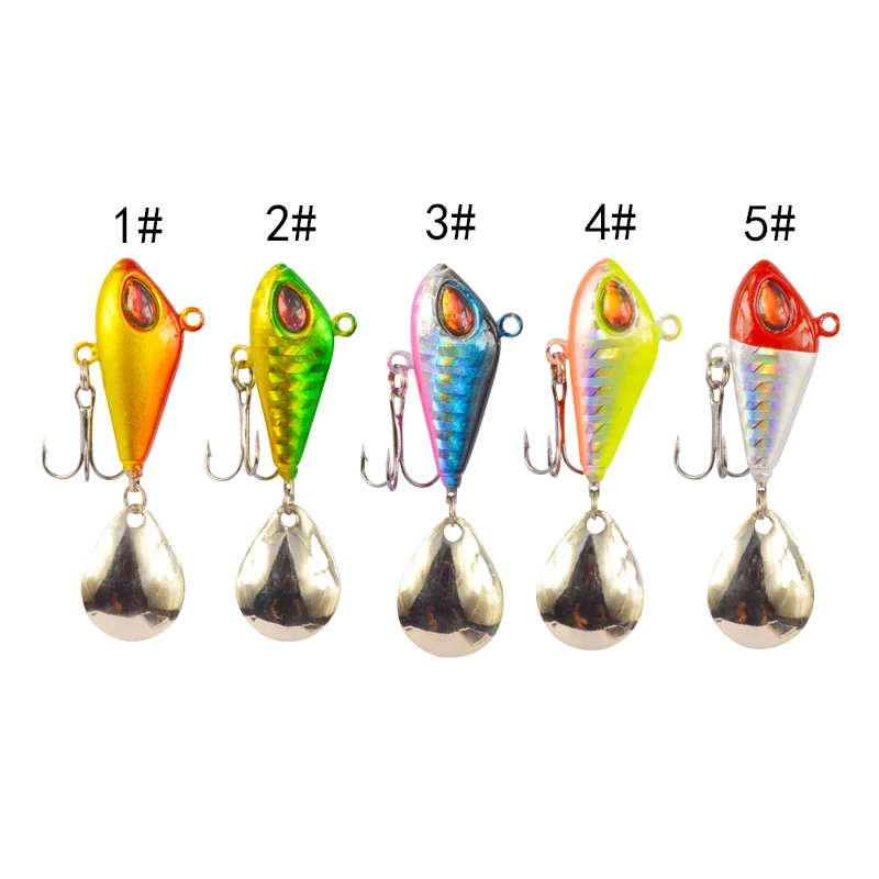 

SP05 Metal VIB with High Speed Spoon Sequins 38mm/23.5g Spinner Lure Fishing Lead Viberation Fishing Jig Spoon