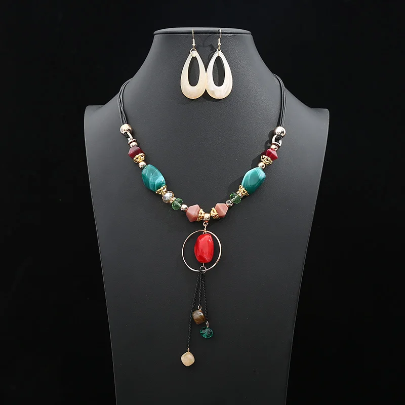 Модная акриловая Хрустальная кожаная веревка искусственная Геометрическая