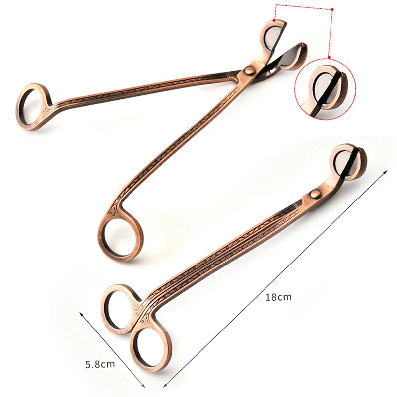 Свеча с круглой головкой 18 см триммер для фитилей из нержавеющей стали черного