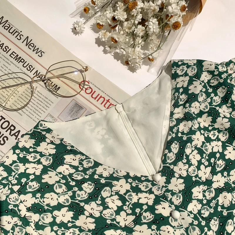 

Salt will spring and summer in the new tender wind can be sweet French floral dress skirt woman dress