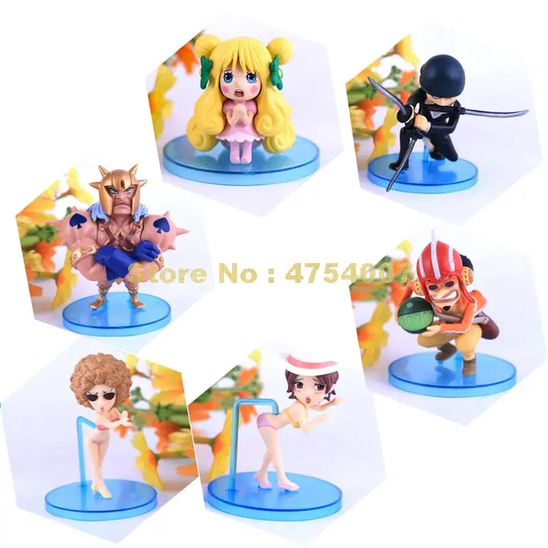 Аниме one piece 79th 6 шт/Лот dressrosa cute q version экшн Фигурки игрушки|Игровые фигурки и