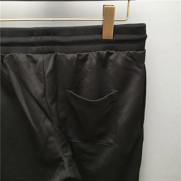 

High New Novelty luxury Men 21 Classic PU leather doll beaded Comfortable Cotton Parkour Sweat Casual Pants Sweatpants D46
