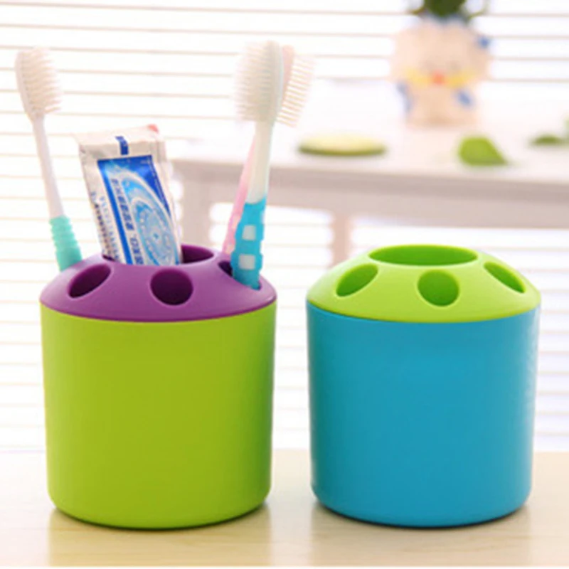 

Toothbrush Holder Bracket Container 6 Hole Stand Fashion Style Tooth Brush Shelf Toothbrush Holder Bathroom Tools Multifunction