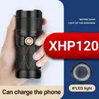 XHP120 светодиодный вспышка светильник фонарь Ультра яркий светодиодный тактический вспышки светильник usb Перезаряжаемые 18650 встроенный Батарея Охота портативная ручная лампа