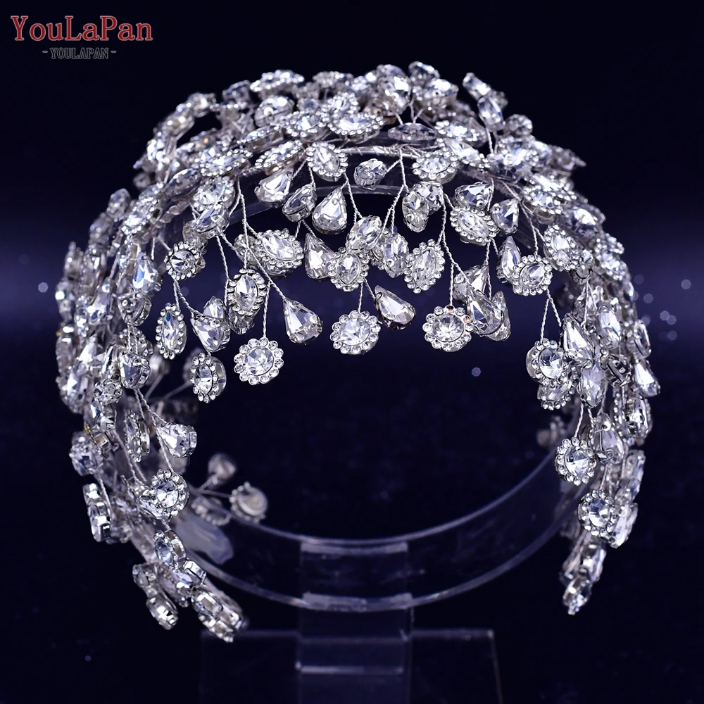 Головной убор YouLaPan HP388 со стразами ручной работы, свадебные аксессуары