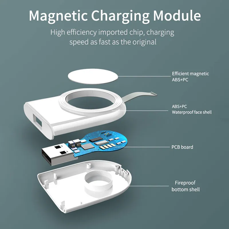 Mini Watch Wireless Charger For Apple IWatch S1/S2/S3/S4 Magnetic Charging Fast USB Dock Adapter | Электроника