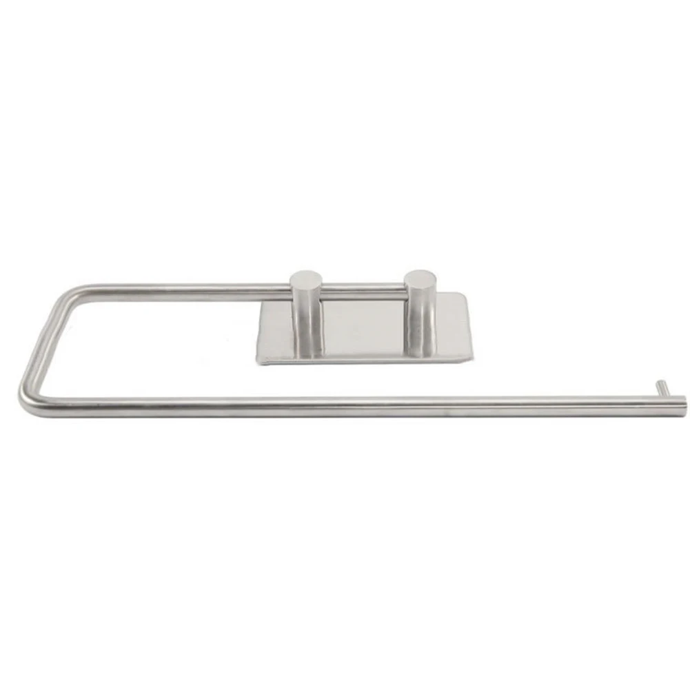 

Holder Punch Free Rack Durable Storage Tissue Paper Towel Adhesive Stainless Steel Toilet