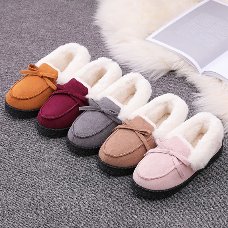 

Cotton Shoes Women's Winter New Style Furry Thick-soled Fashion Floor Shoes Outdoor Non-slip Brand High-quality Indoor Slippers