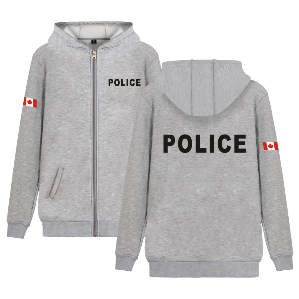 

Fashion Clothing Mens coool Jacket Coat Police Hoodies Hoodie Sweatshirt Print with Zipper Top Brand Casual Hooded High Quality