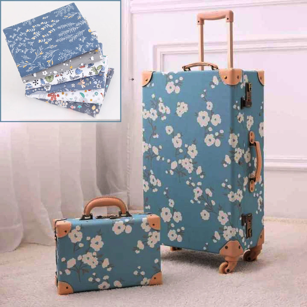 2 шт. хлопковая ткань с цветочным узором дышащая Лоскутная наборы тканей DIY