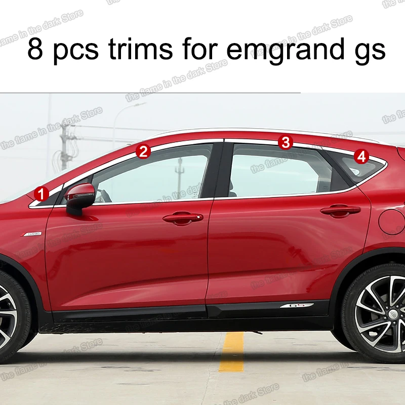 Lsrtw2017 304 нержавеющая сталь автомобильные окна для geely emgrand gs gl 2016 2017 2018|trim|trim car |
