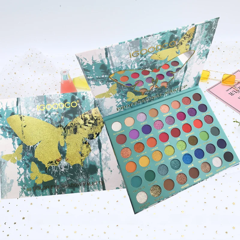 

DcoColor Party Eyeshadow Pallete Paleta de sombras de ojos, 48 colores, mate, purpurina, pigmentos de neon