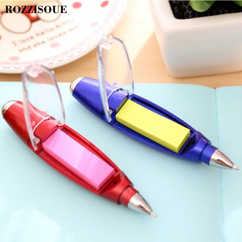 Creative Funny Pen Memo Me Ballpoint Sticky Notes School Supplies Pads Notepad Post It Spinning Pens Cute Gift |