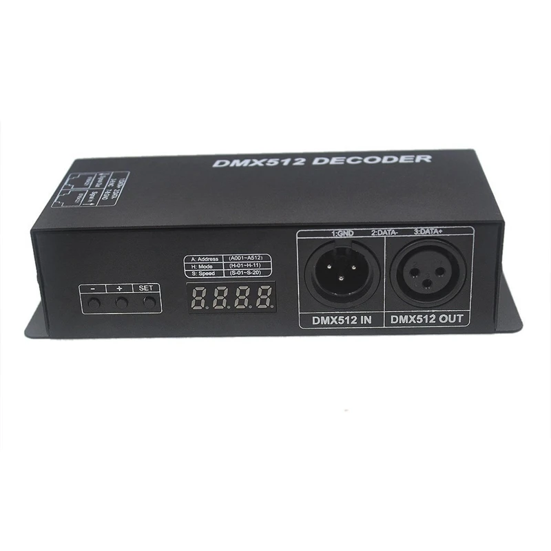 4CH RGBW DMX 512 декодер светодиодный контроллер 4 канальный x 4A для полосы светильник DC12